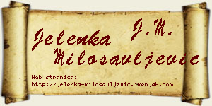 Jelenka Milosavljević vizit kartica